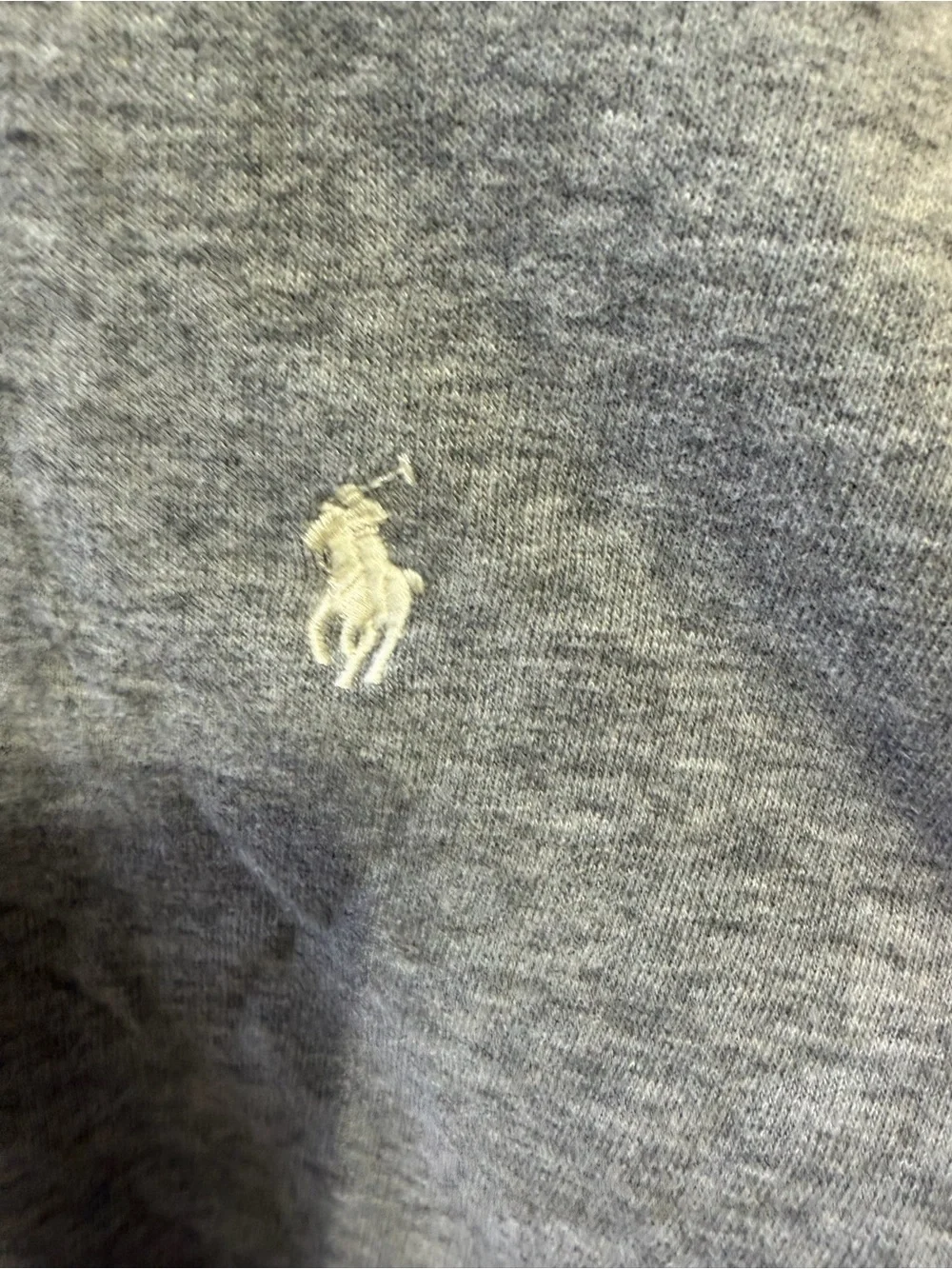 Ralph Lauren Heather Gray Sweatshirt with Navy Label